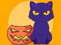 ゲーム塗り絵: ハロウィン猫 オンライン