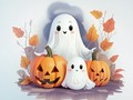 ゲーム塗り絵: ハロウィンの幽霊 オンライン