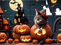 ゲームジグソーパズル: ハロウィン猫 オンライン