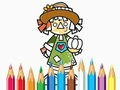 ゲーム塗り絵: かかし オンライン