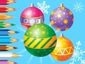 ゲーム塗り絵: クリスマスデコレーションボール オンライン