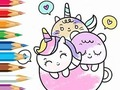 ゲーム塗り絵: 一杯のユニコーン オンライン