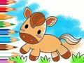 ゲームぬり絵: 走る馬 オンライン
