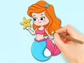 ゲーム塗り絵: 美しい人魚姫 オンライン