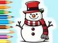 ゲームぬり絵: 雪だるまの家族 オンライン