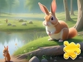 ゲームジグソーパズル: ウサギとリス オンライン