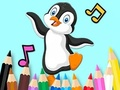 ゲーム塗り絵: 踊るペンギン オンライン