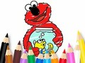 ゲーム塗り絵: エルモの新しい友達 オンライン