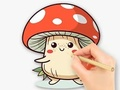 ゲーム塗り絵: キノコ オンライン