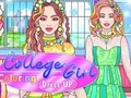 ゲーム女子大生ぬりえドレスアップ オンライン