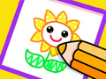 ゲーム幼児の絵: 美しい花 オンライン