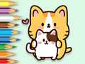 ゲームぬりえ: 猫を抱きしめる オンライン