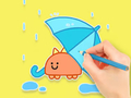 ゲーム塗り絵: 楽しい雨の日 オンライン