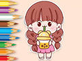 ゲーム塗り絵: 素敵な女の子 オンライン