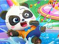 ゲームジグソーパズル: ベビーパンダ ウォーター パーク オンライン