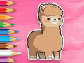 ゲーム塗り絵: かわいいアルパカ オンライン