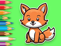 ゲームぬり絵: 赤ちゃんキツネ オンライン