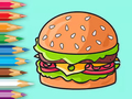 ゲーム塗り絵: おいしいハンバーガー オンライン