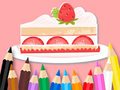 ゲーム塗り絵: ストロベリーケーキ オンライン