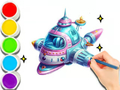 ゲーム塗り絵: 宇宙旅行 オンライン