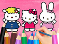 ゲーム塗り絵: ハローキティと友達 オンライン