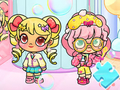 ゲームジグソーパズル: アバターワールド キャンディーガール オンライン