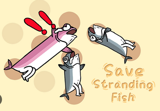 ゲーム座礁した魚を救え オンライン