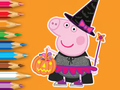 ゲーム塗り絵: ペッパピッグ ハロウィン オンライン