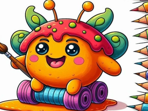 ゲームスプルンキの塗り絵 オンライン