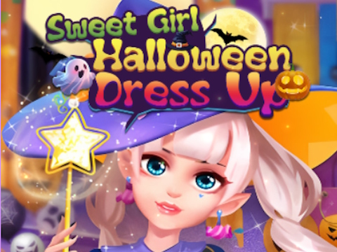 ゲーム甘い女の子のハロウィーンのドレスアップ オンライン