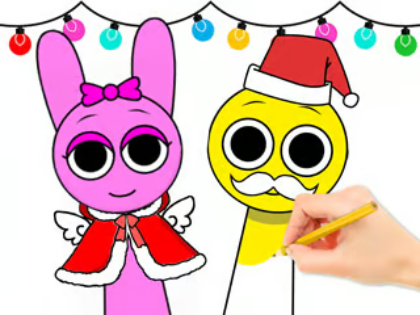 ゲーム塗り絵: スプルンキ クリスマス オンライン