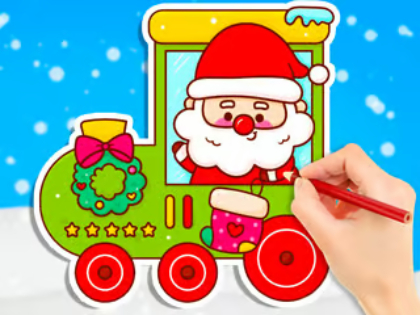 ゲーム塗り絵: クリスマストレイン オンライン