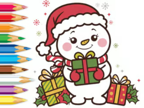ゲーム塗り絵: クリスマスサプライズ配信 オンライン