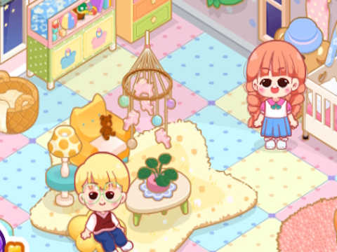 ゲーム装飾: かわいい保育園 オンライン