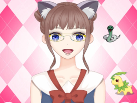 ゲームかわいいアニメの女の子のドレスアップ オンライン