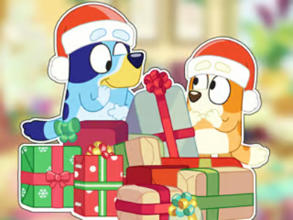 ゲームジグソーパズル: ブルーイ クリスマスの開封 オンライン