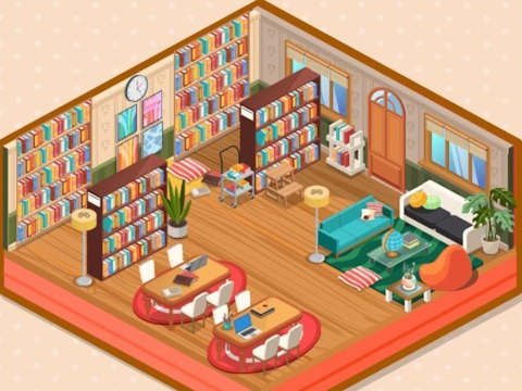 ゲーム装飾：私の図書館 オンライン