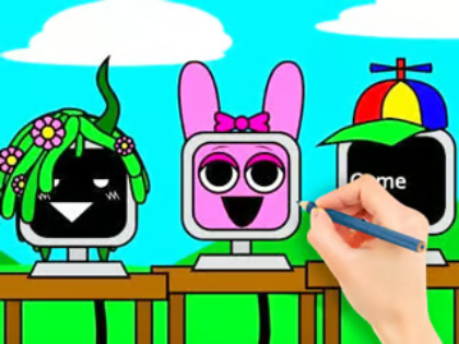 ゲーム塗り絵：Sprunki Fun Computer オンライン