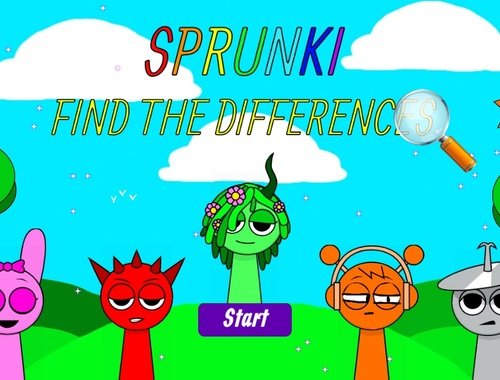 ゲームSprunkiは違いを見つけます オンライン