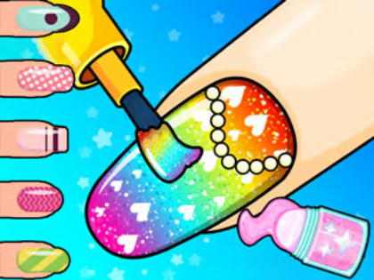 ゲーム塗り絵：ネイルサロン オンライン