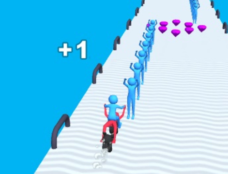 ゲーム人間の車両が走っています オンライン