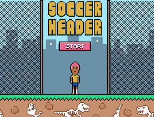 ゲームサッカーヘッダー オンライン