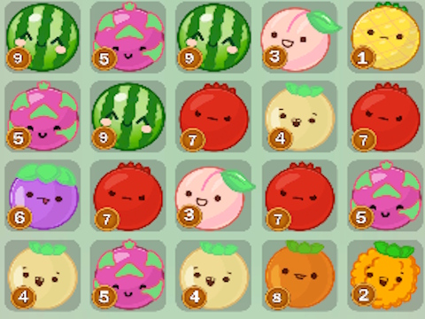 ゲームサイコロパズル：果物！ オンライン
