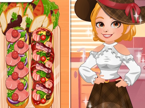 ゲームロキシーのキッチンフレンチパンピザ オンライン