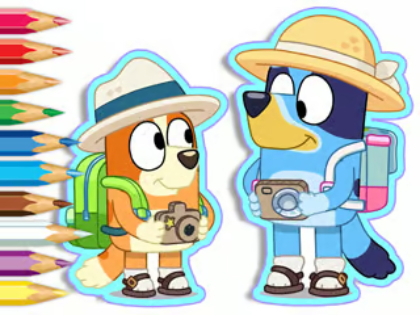 ゲーム塗り絵：Bluey Camping オンライン