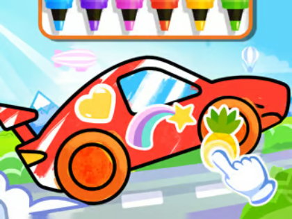 ゲーム塗り絵：レーシングカー オンライン