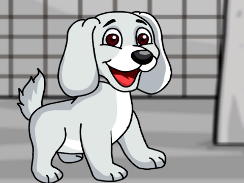 ゲームケージから白い子犬を救出します オンライン
