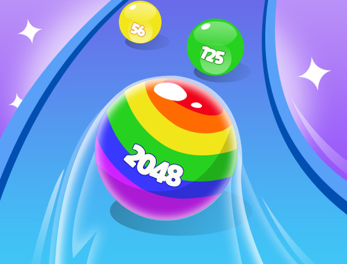 ゲーム2048ゴージャスなボールを走らせます オンライン