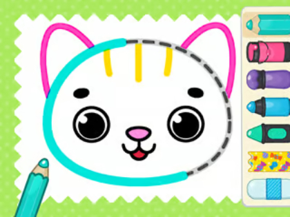 ゲーム塗り絵：私の猫 オンライン