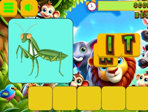 ゲーム子供のための単語動物 オンライン